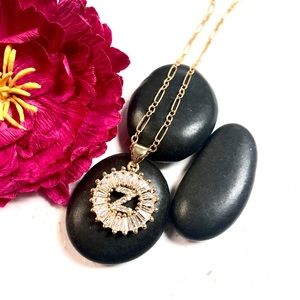 Initial Z Necklace, Letter Z Personalized Z, Boho